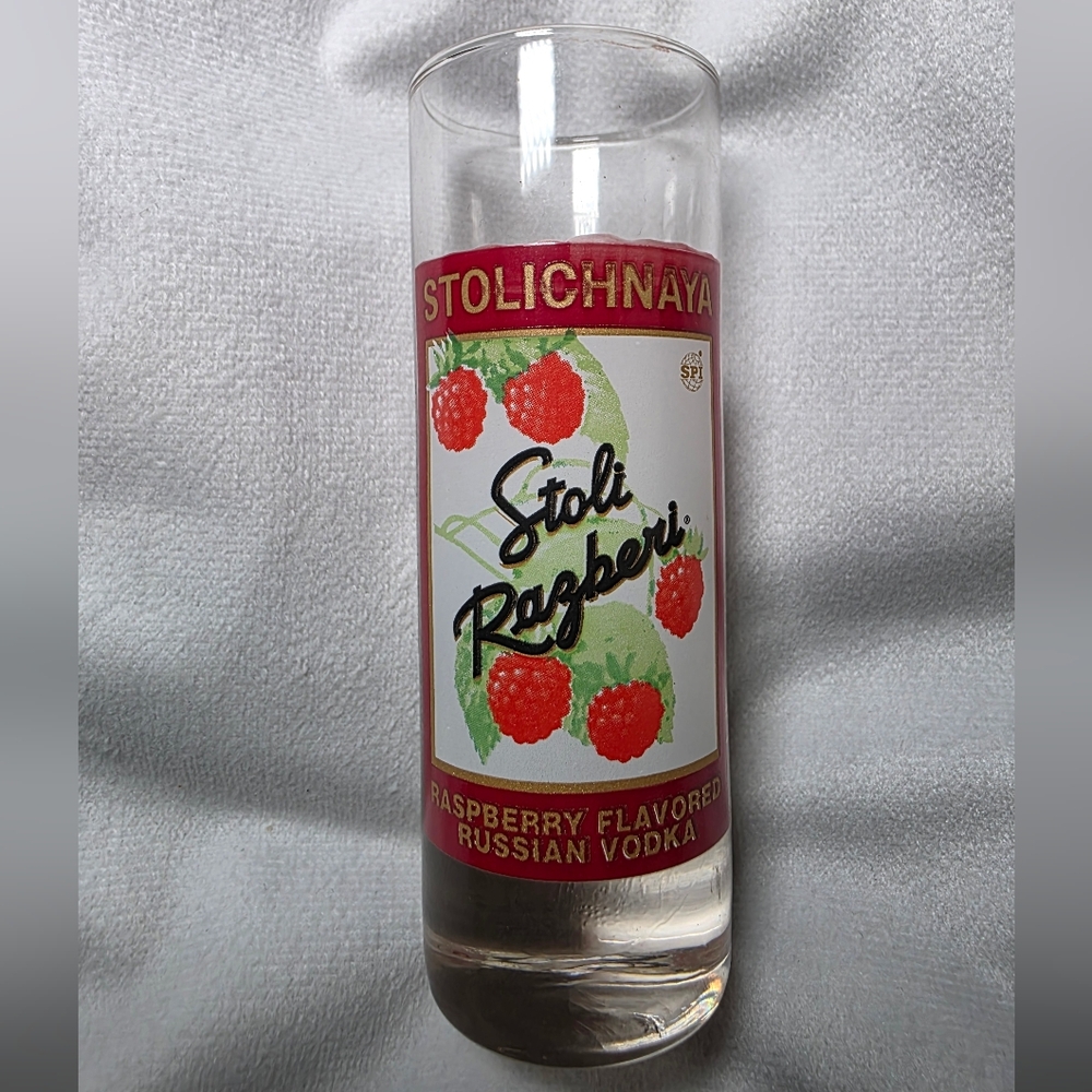 Stolichnaya Stoli Razberi Vodka 4" Tall Shot Glass